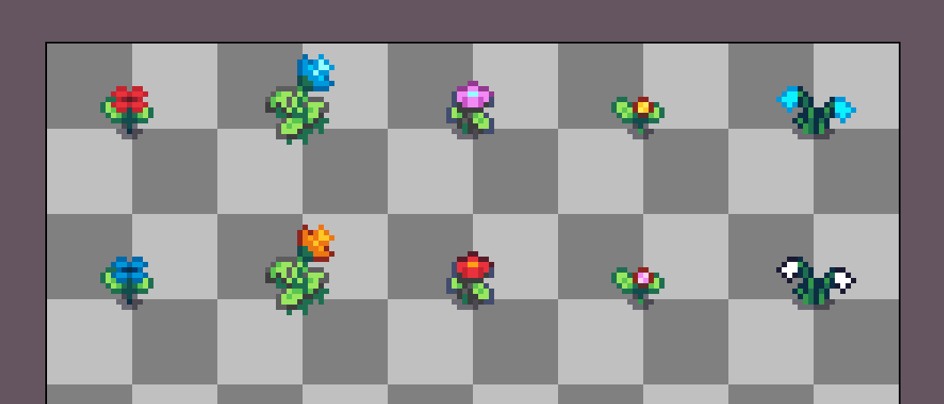 pixel art flowers